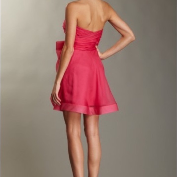 🆕 BNWT ABS - Silk Sweetheart Bow Dress Coral Sz 6 - Picture 2 of 9
